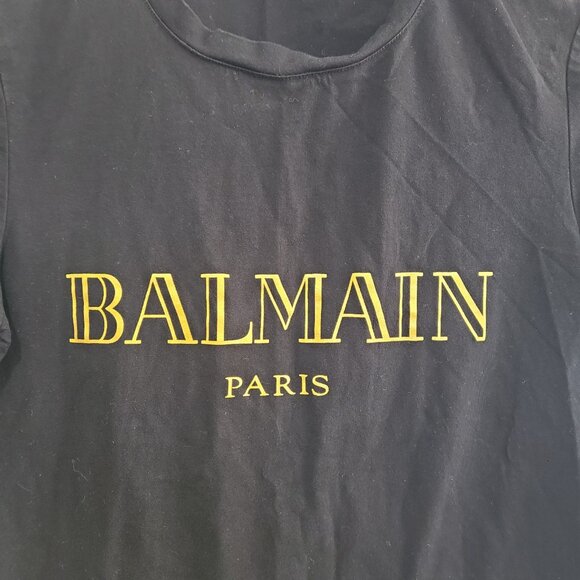 Balmain Women’s T-Shirt Black Top Size XS - Picture 9 of 9